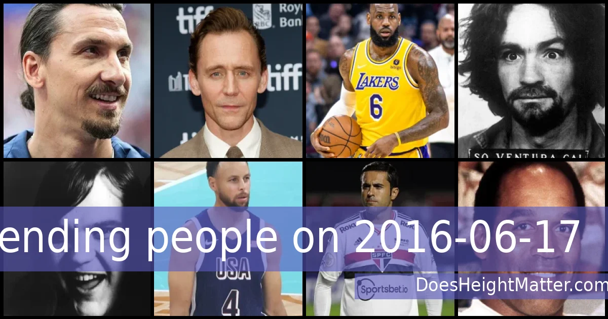Trending people on 2016-06-17