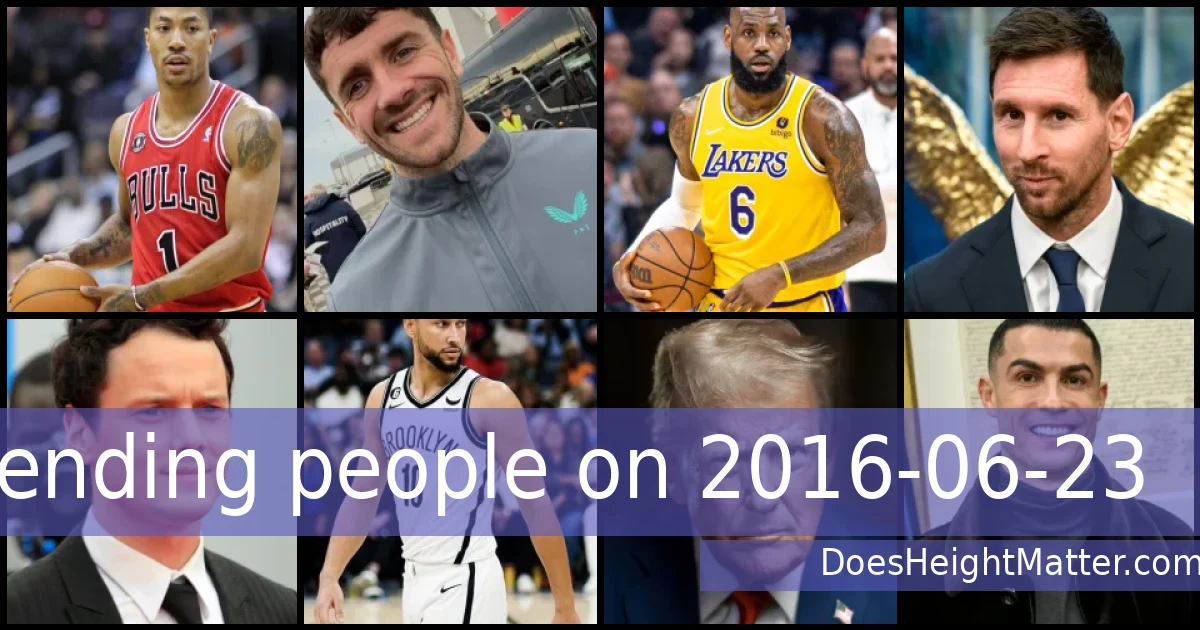 Trending people on 2016-06-23