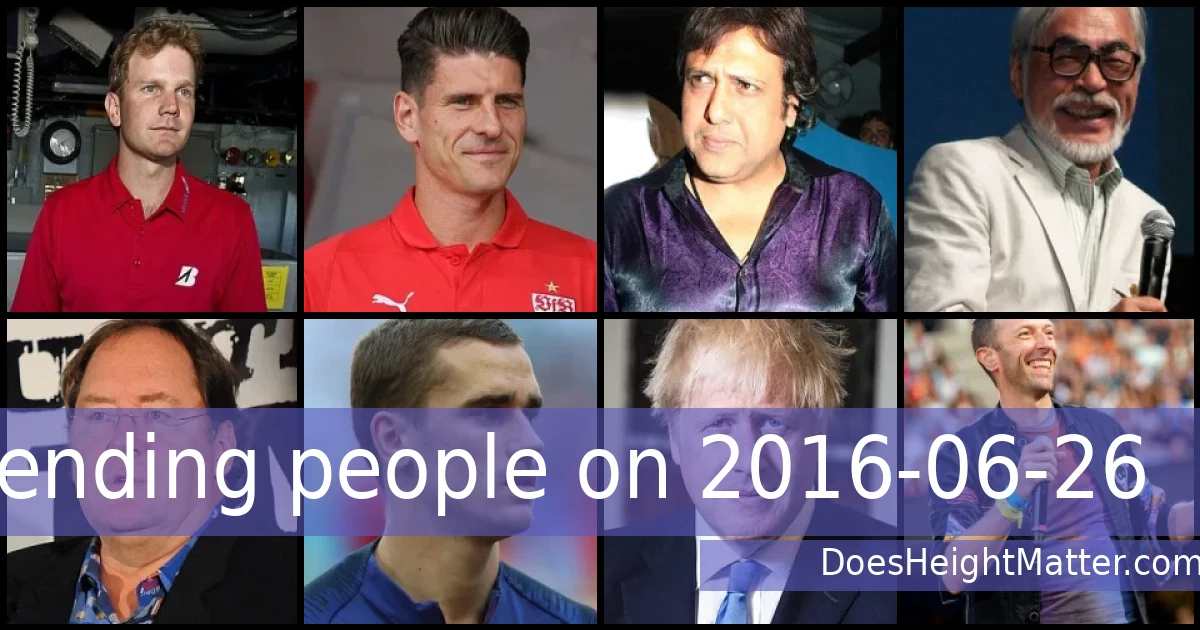 Trending people on 2016-06-26