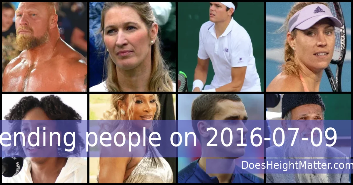 Trending people on 2016-07-09