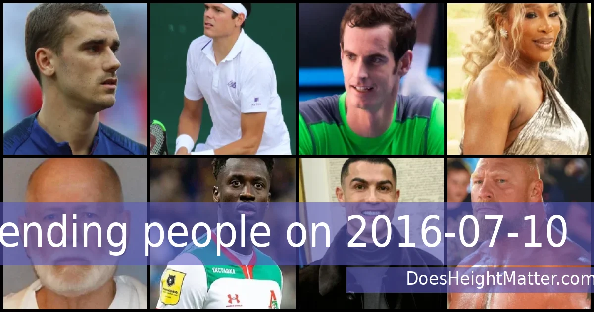Trending people on 2016-07-10