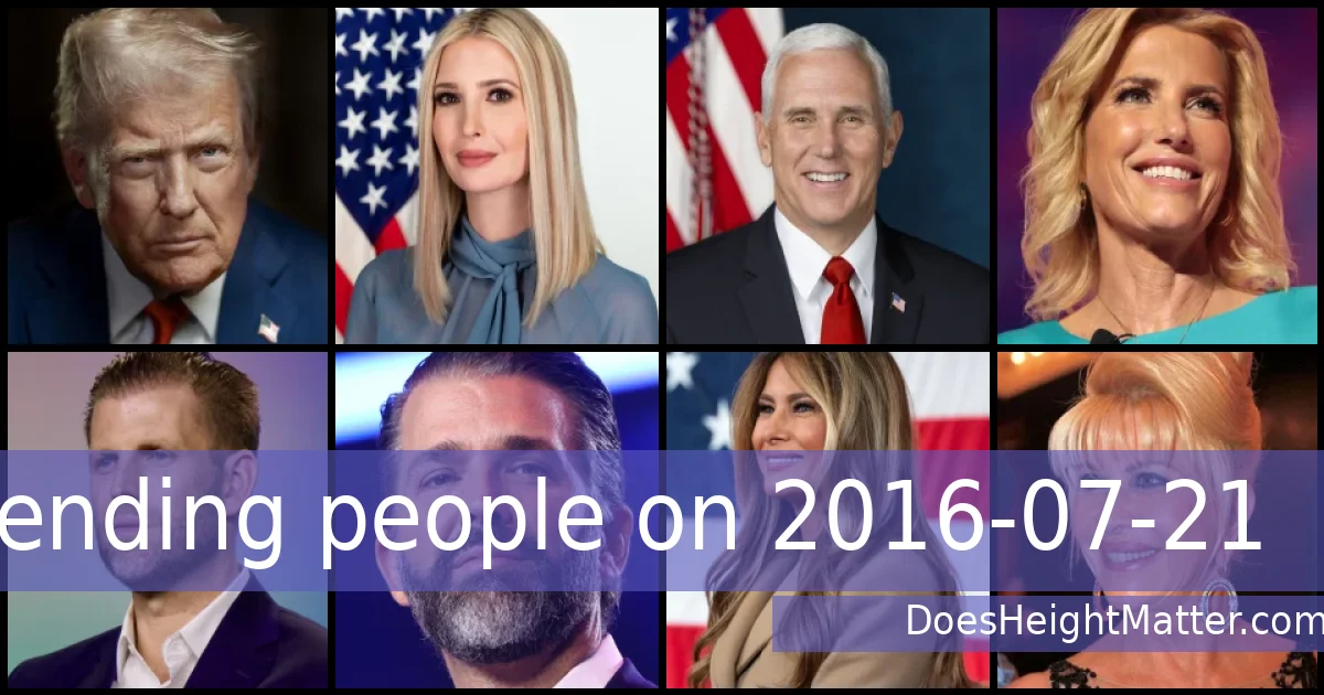 Trending people on 2016-07-21