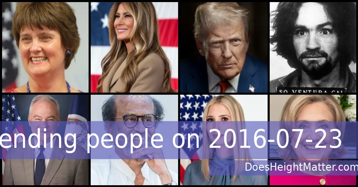 Trending people on 2016-07-23