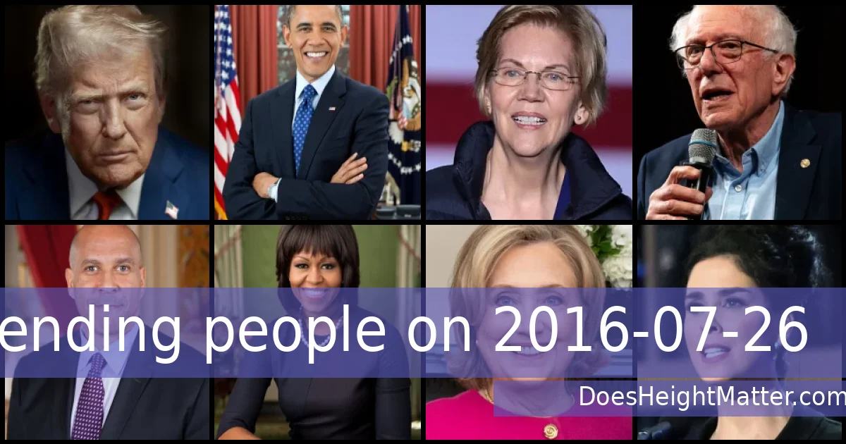 Trending people on 2016-07-26