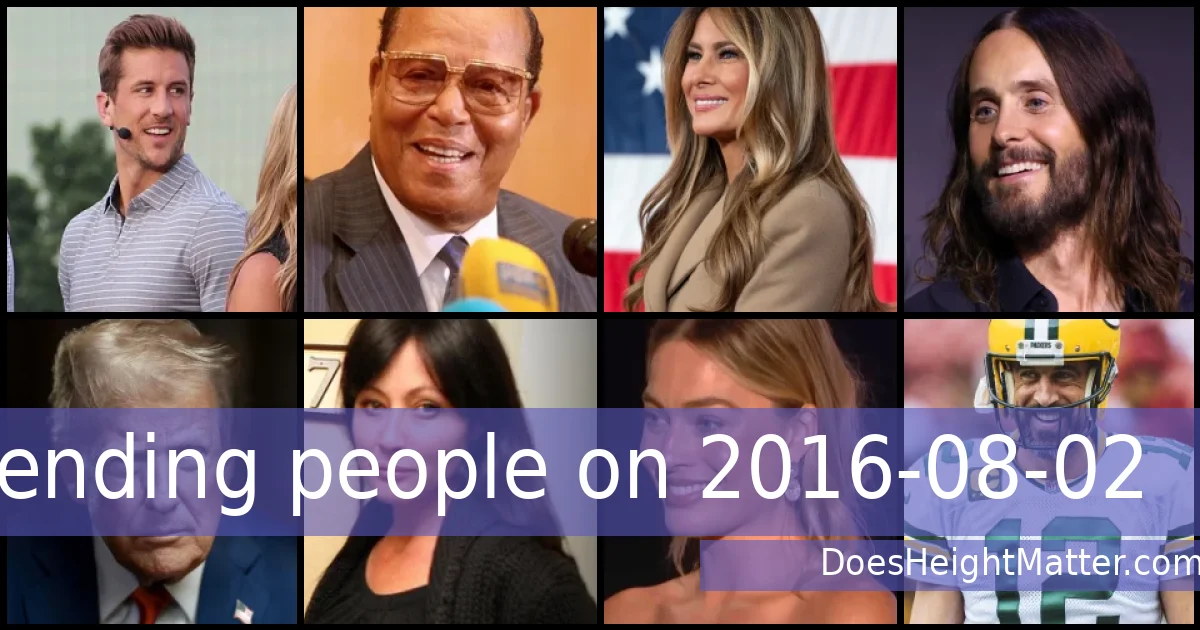 Trending people on 2016-08-02