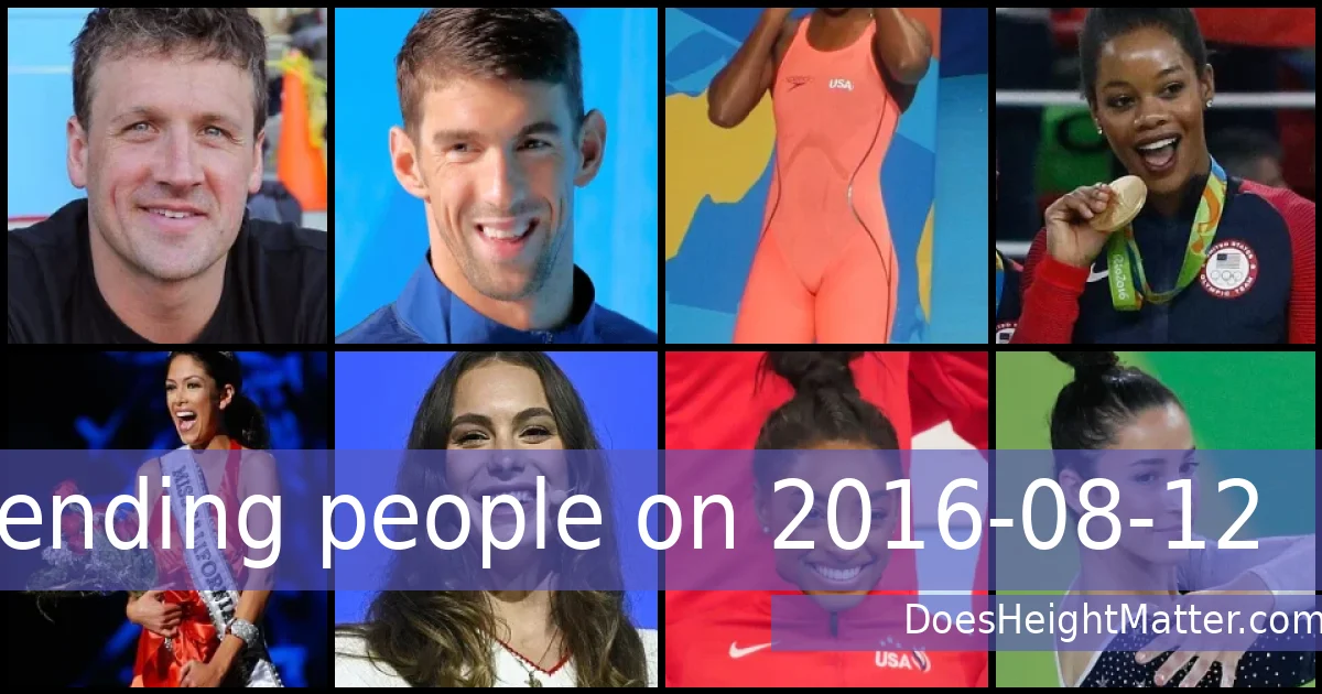 Trending people on 2016-08-12