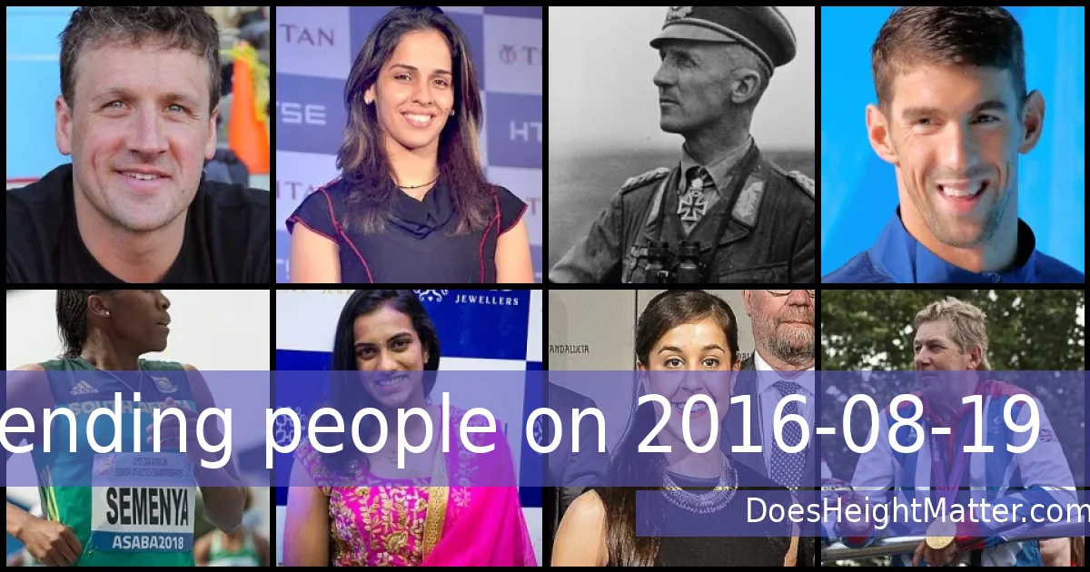 Trending people on 2016-08-19