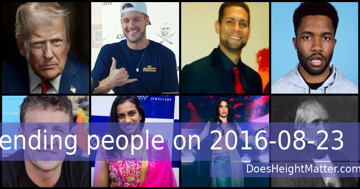 Trending people on 2016-08-23