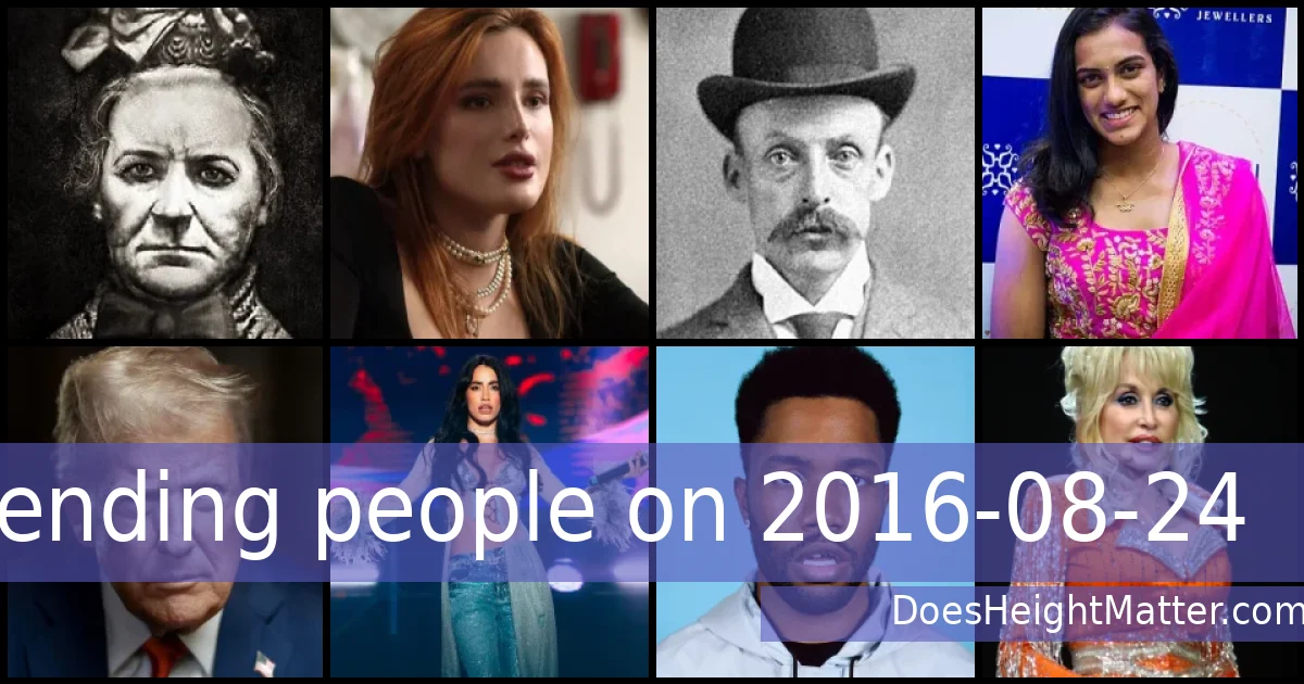 Trending people on 2016-08-24