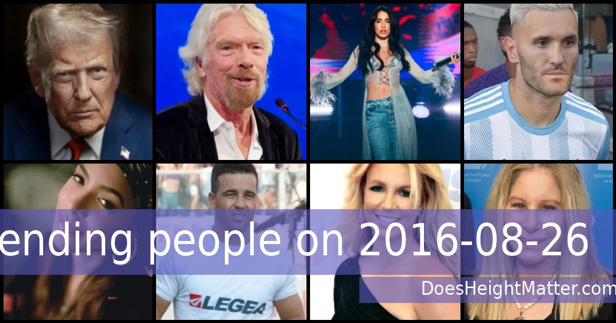 Trending people on 2016-08-26