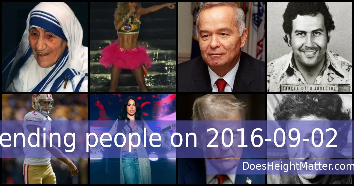 Trending people on 2016-09-02