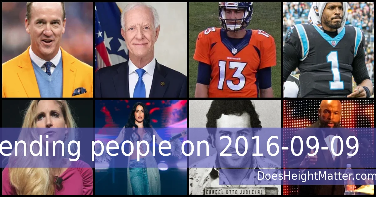 Trending people on 2016-09-09
