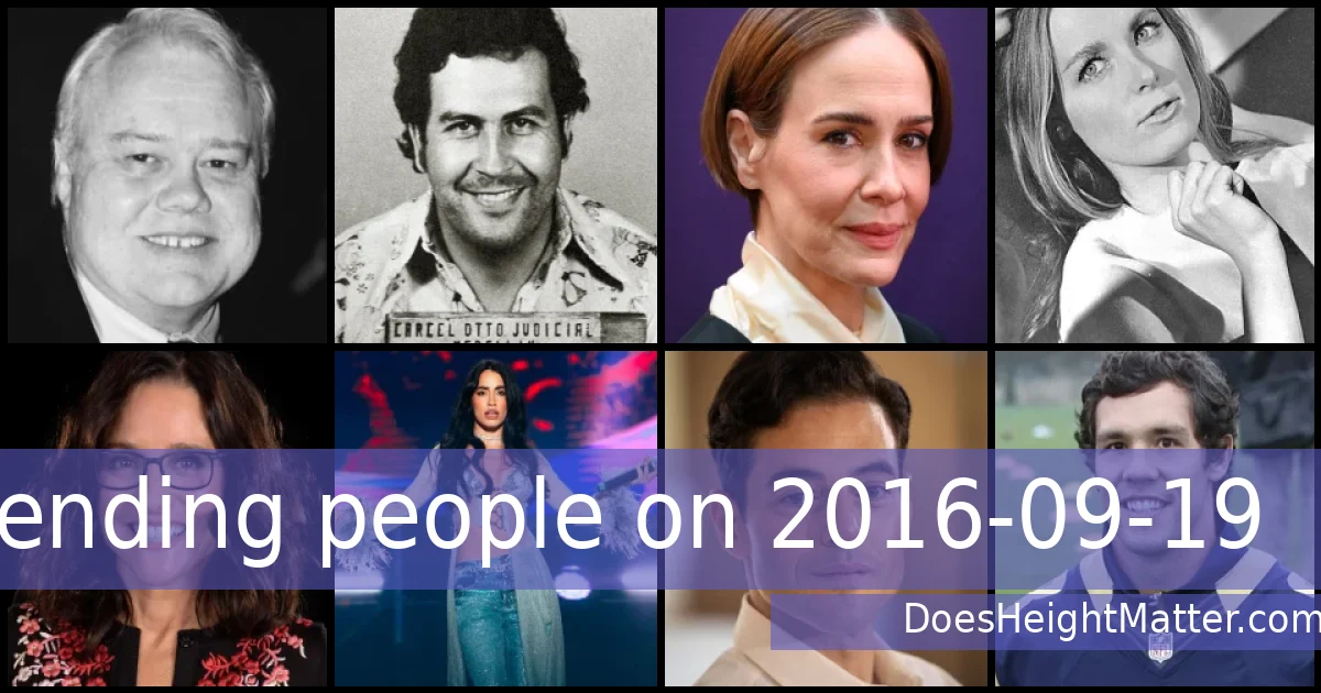 Trending people on 2016-09-19