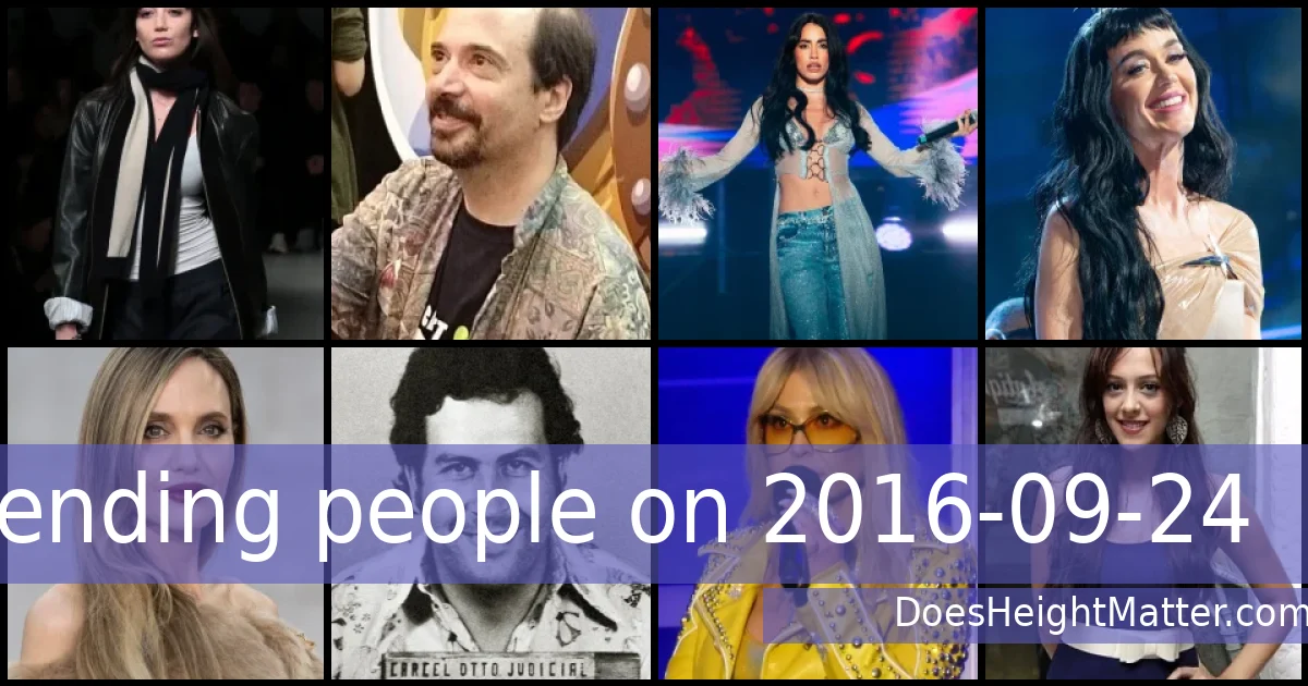 Trending people on 2016-09-24