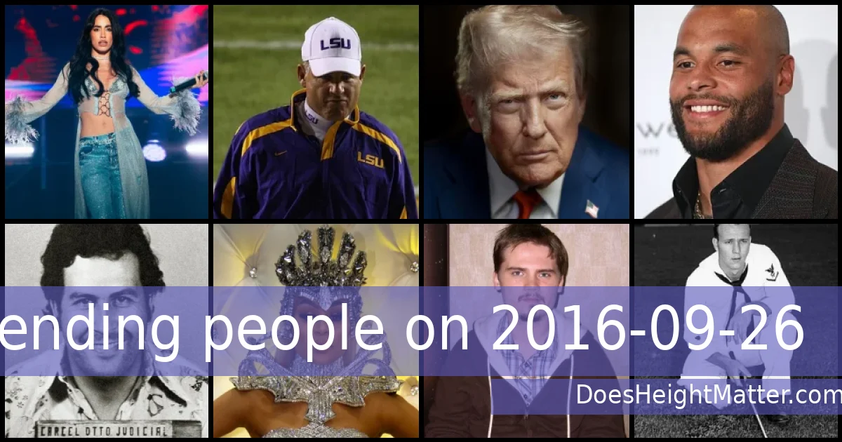 Trending people on 2016-09-26