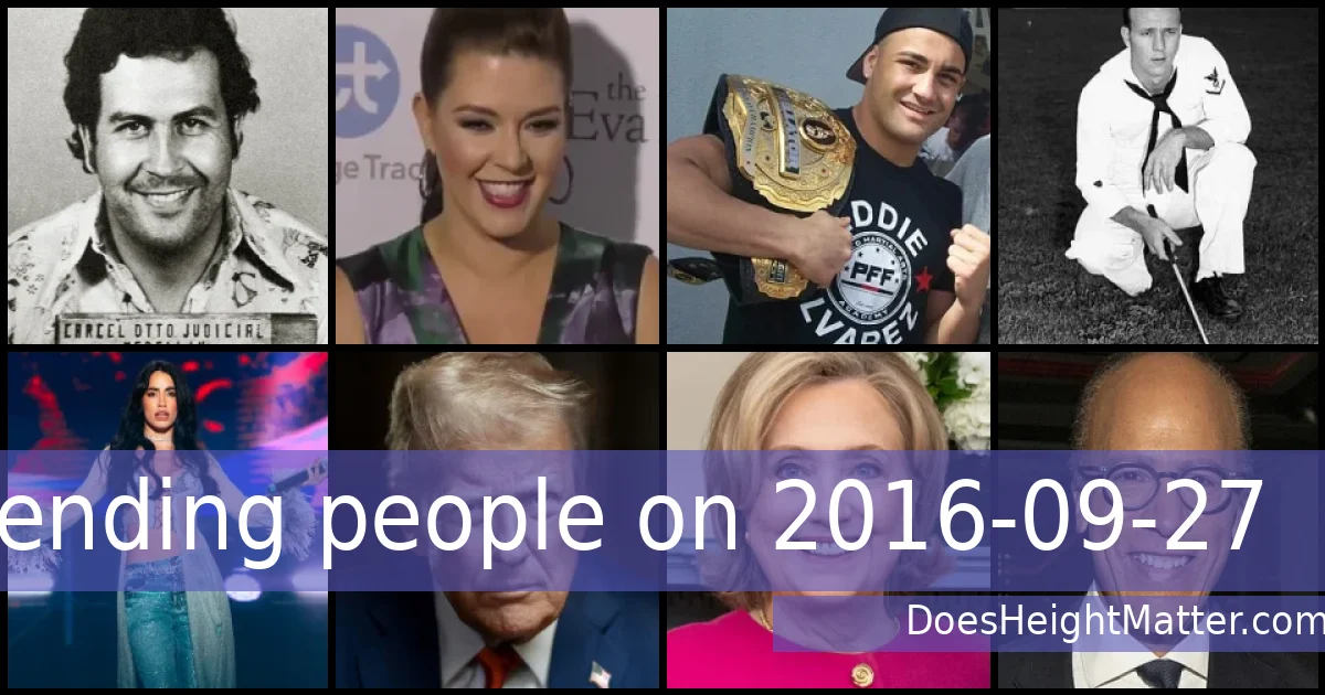 Trending people on 2016-09-27