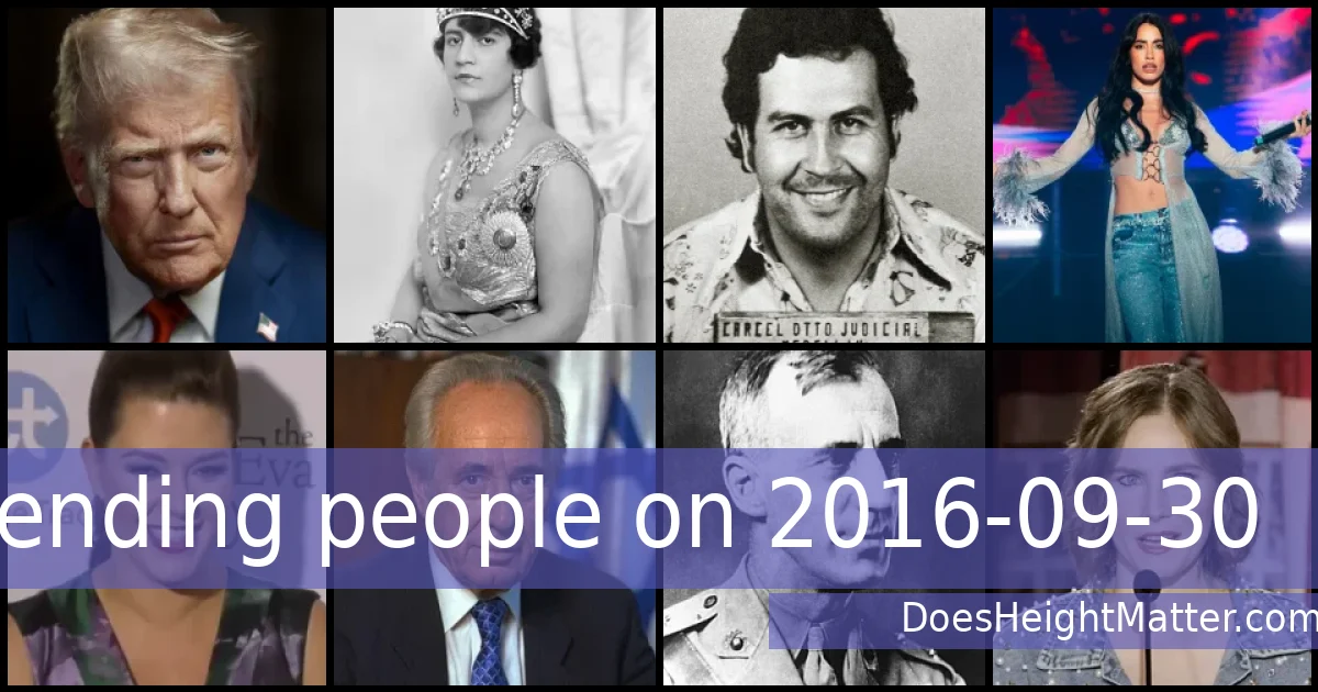 Trending people on 2016-09-30