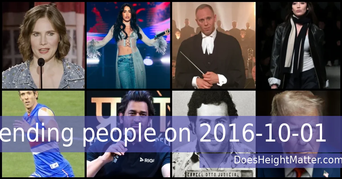 Trending people on 2016-10-01