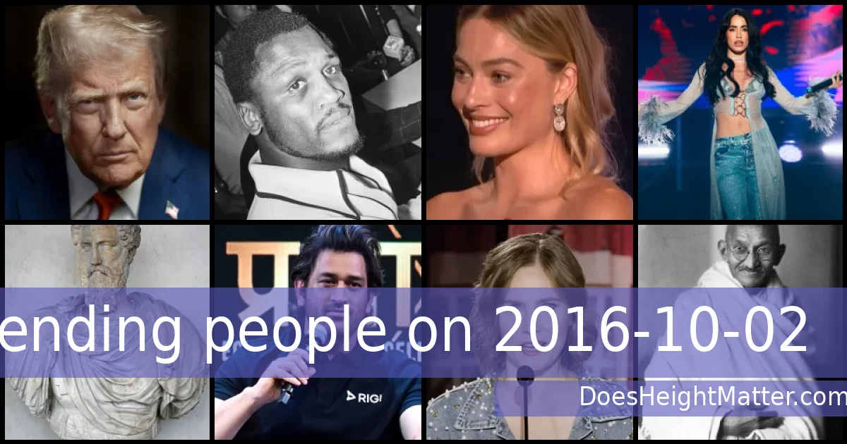 Trending people on 2016-10-02