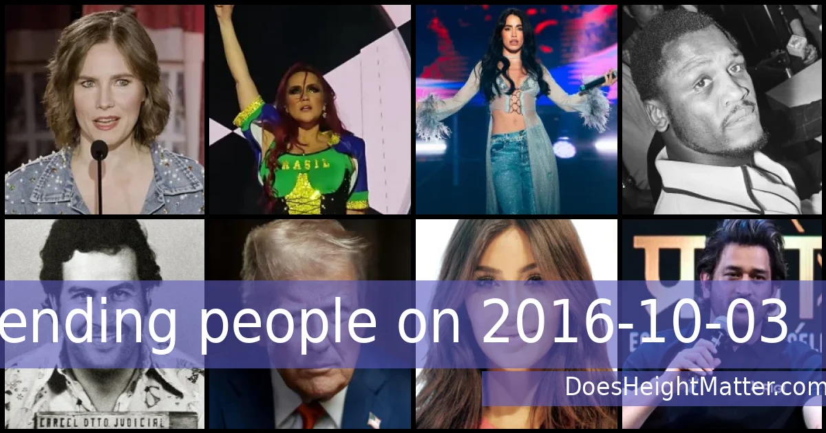 Trending people on 2016-10-03