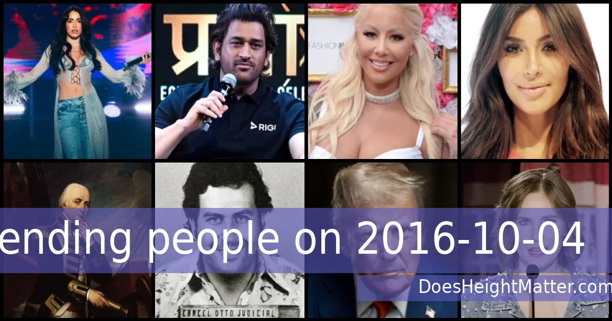 Trending people on 2016-10-04