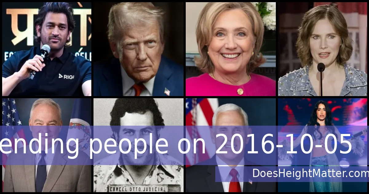 Trending people on 2016-10-05