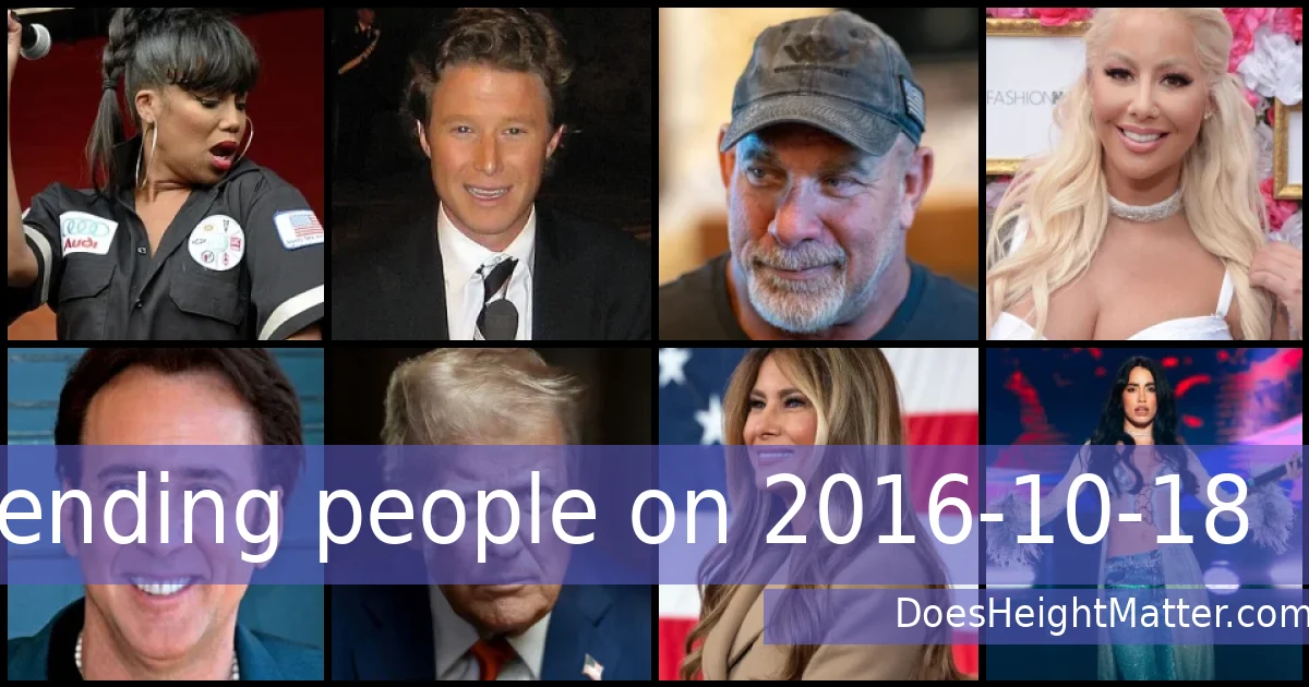 Trending people on 2016-10-18