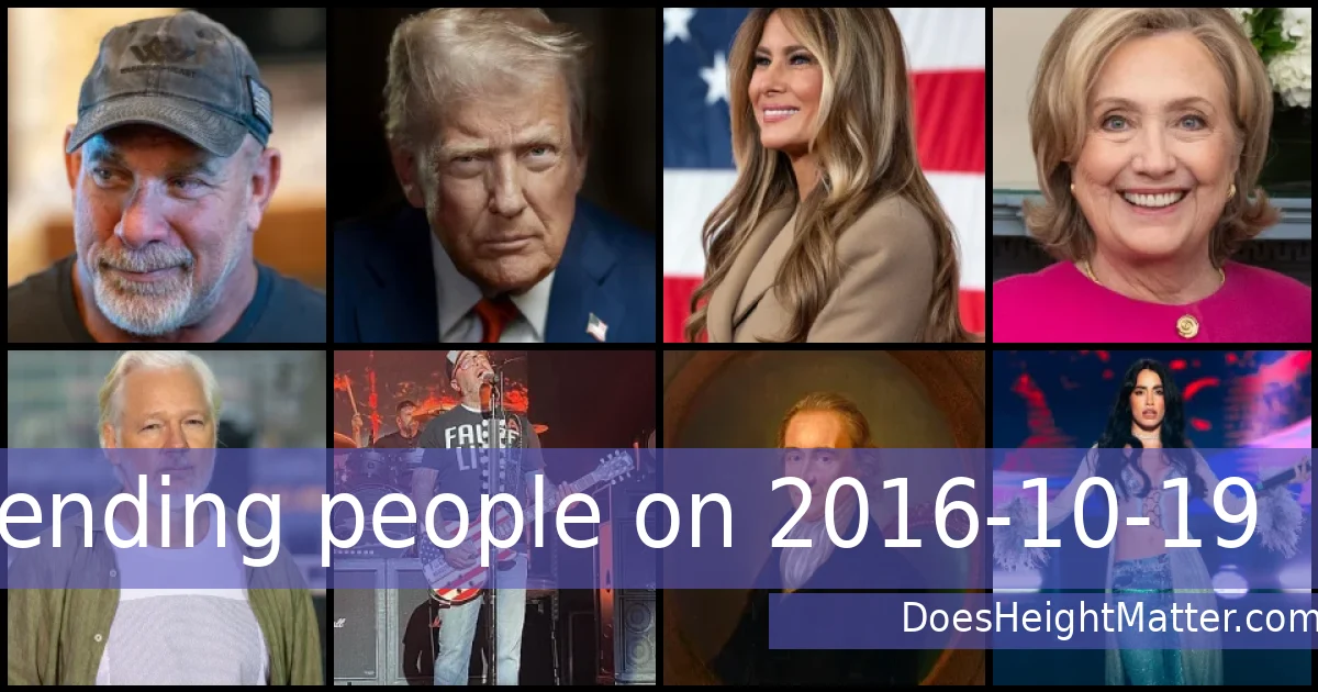Trending people on 2016-10-19