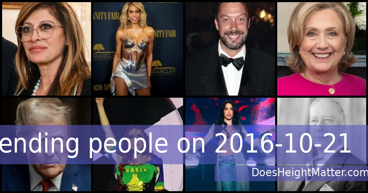 Trending people on 2016-10-21
