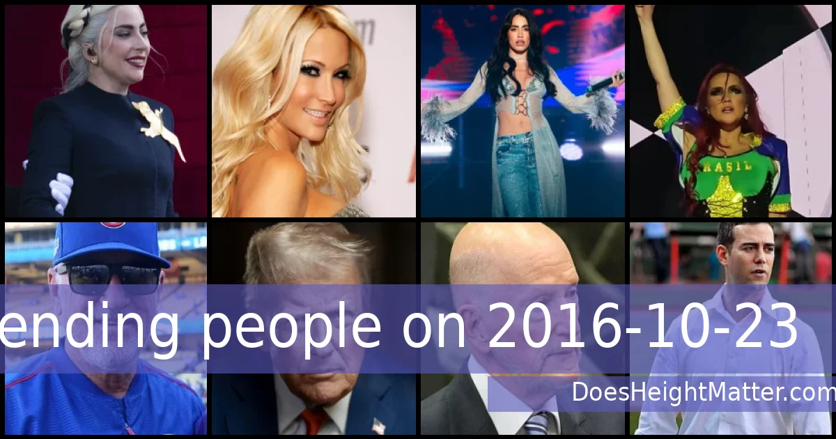 Trending people on 2016-10-23