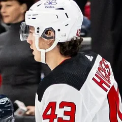 Luke Hughes (ice hockey) height profile photo