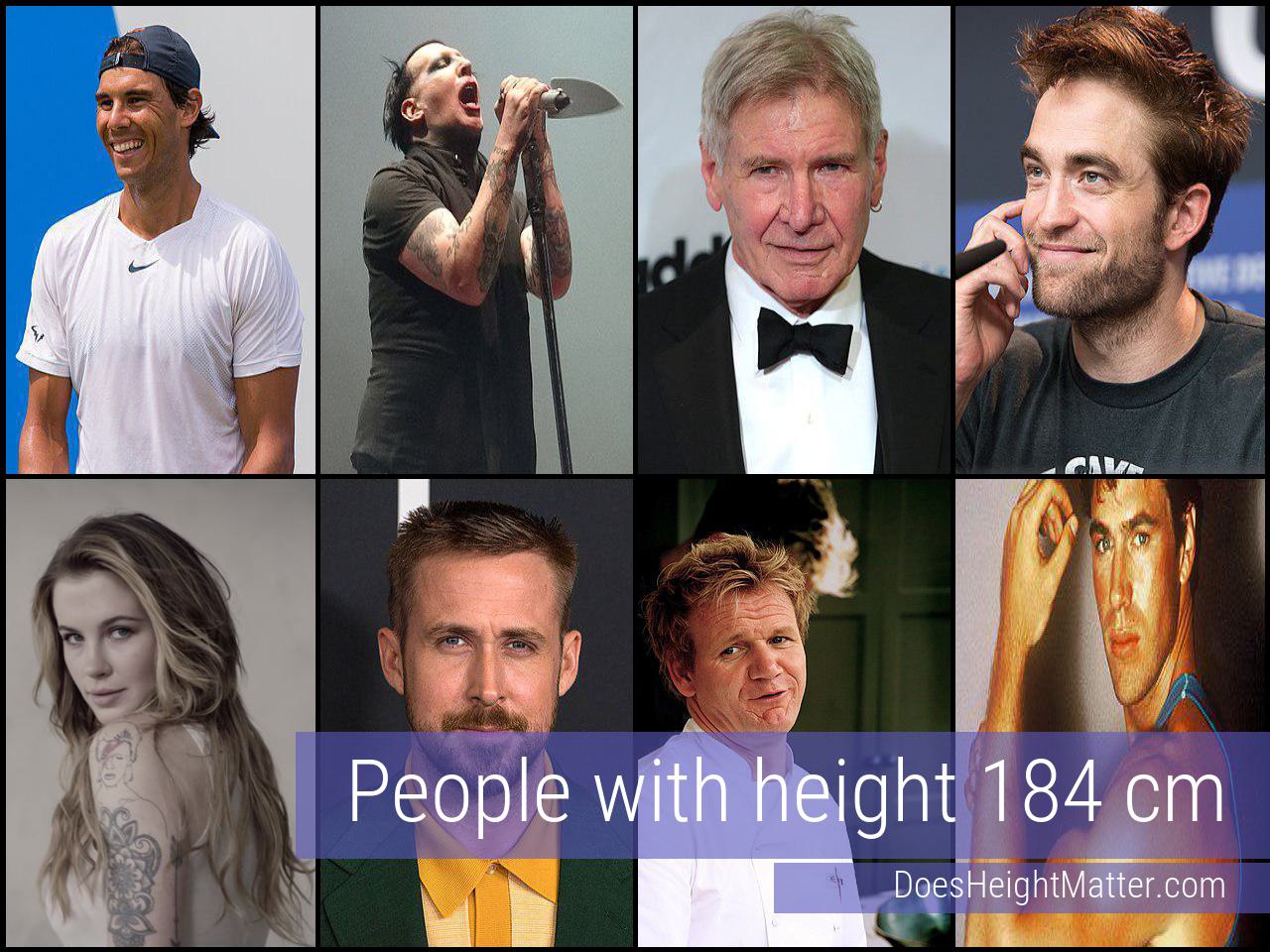 184 cm Celebrities