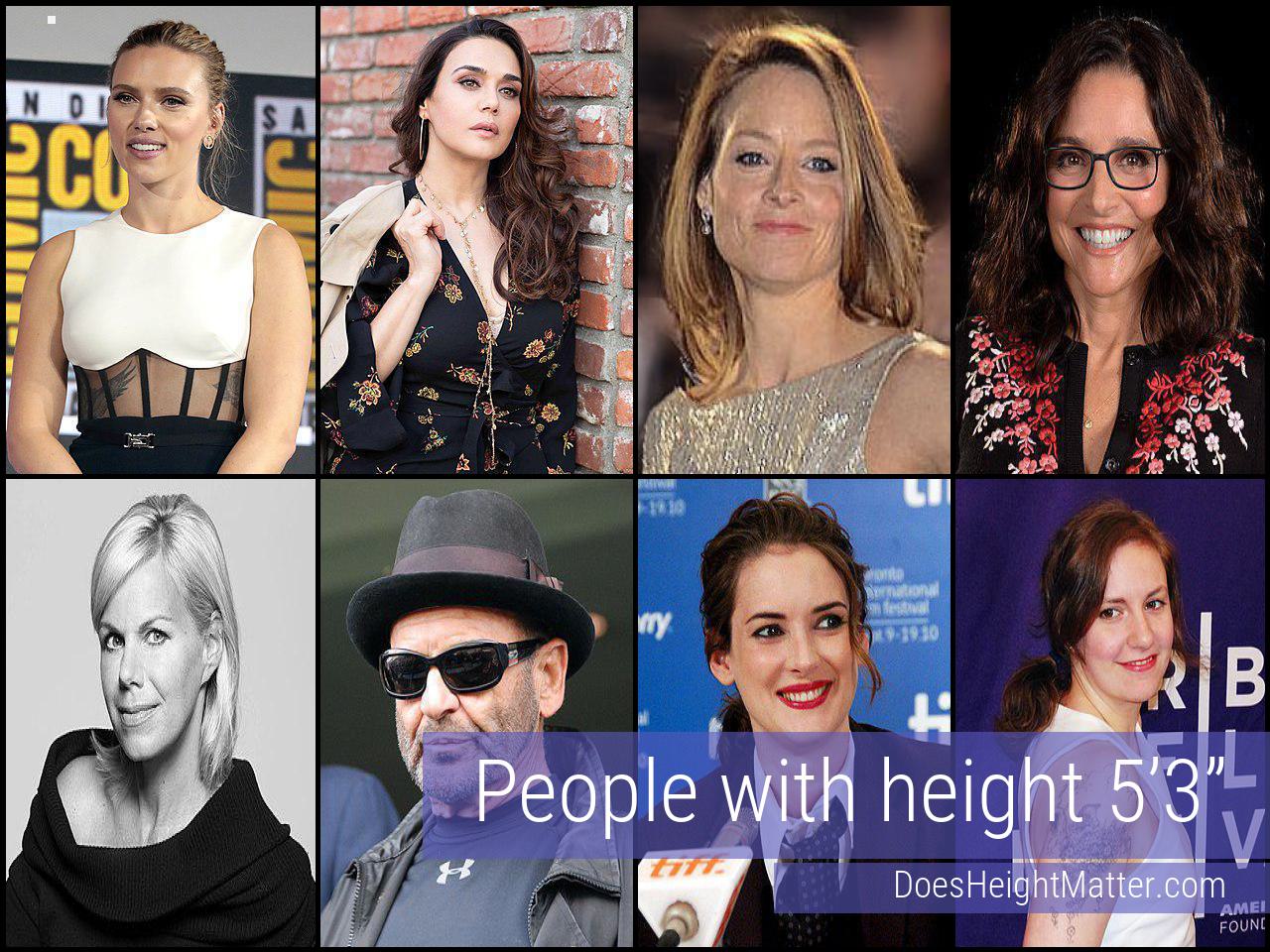Celebrities who are 5'3