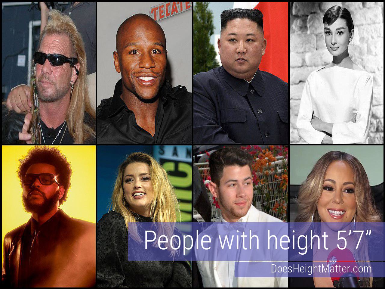 Celebrities who are 5'7