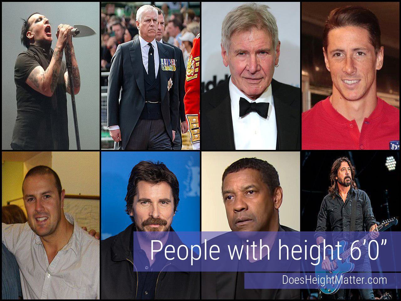 Celebrities who are 6'0