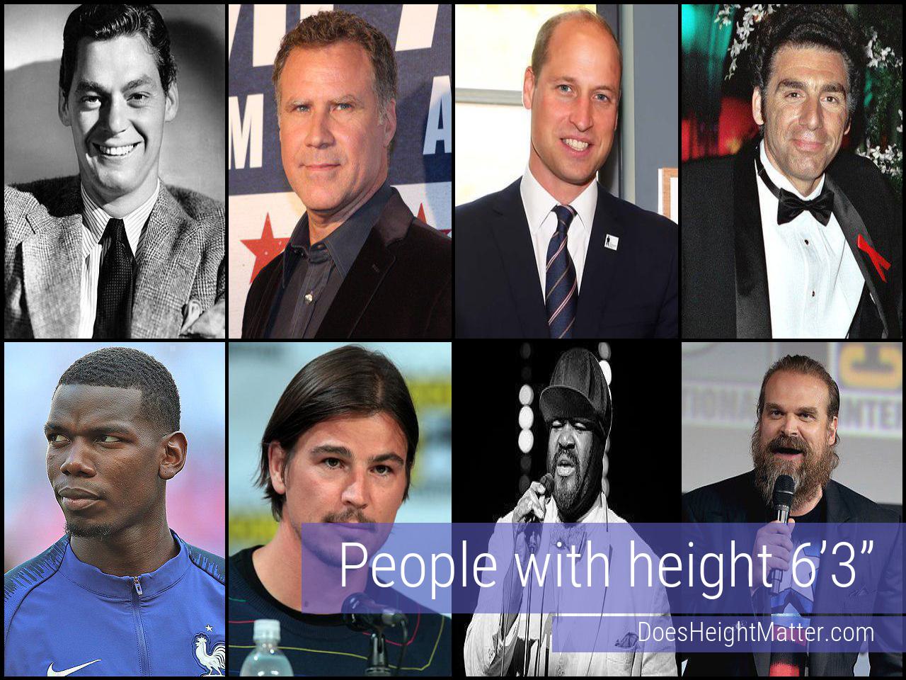 Celebrities who are 6'3