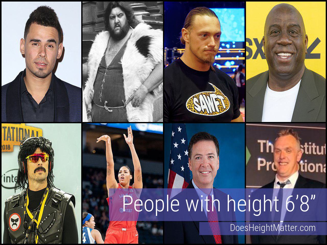 Celebrities who are 6'8