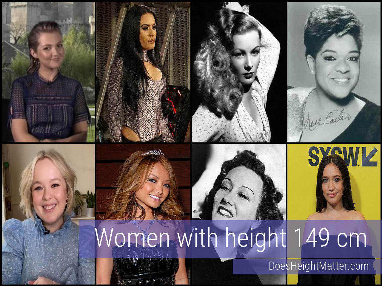 149 cm Female Celebrities