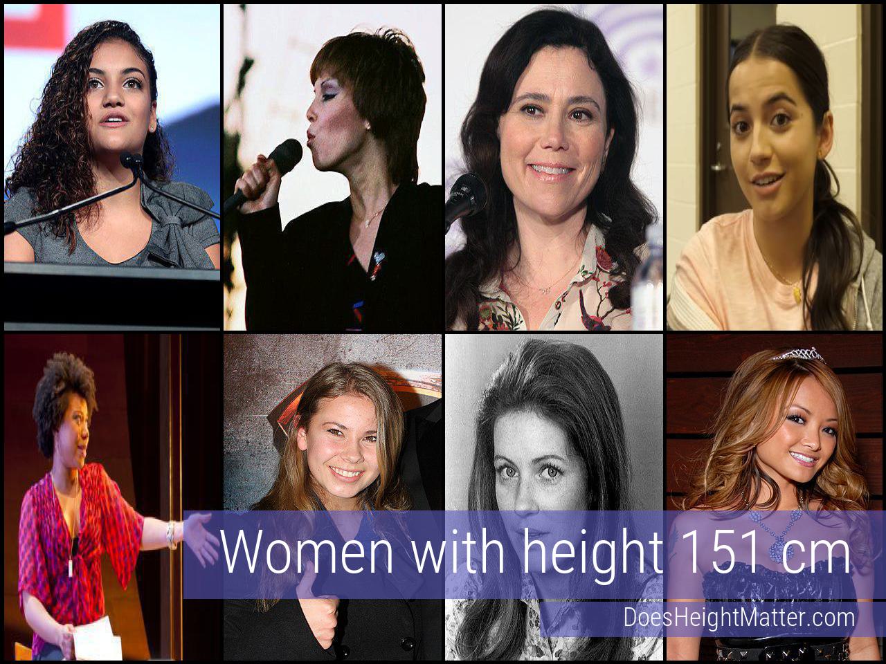 151 cm Female Celebrities