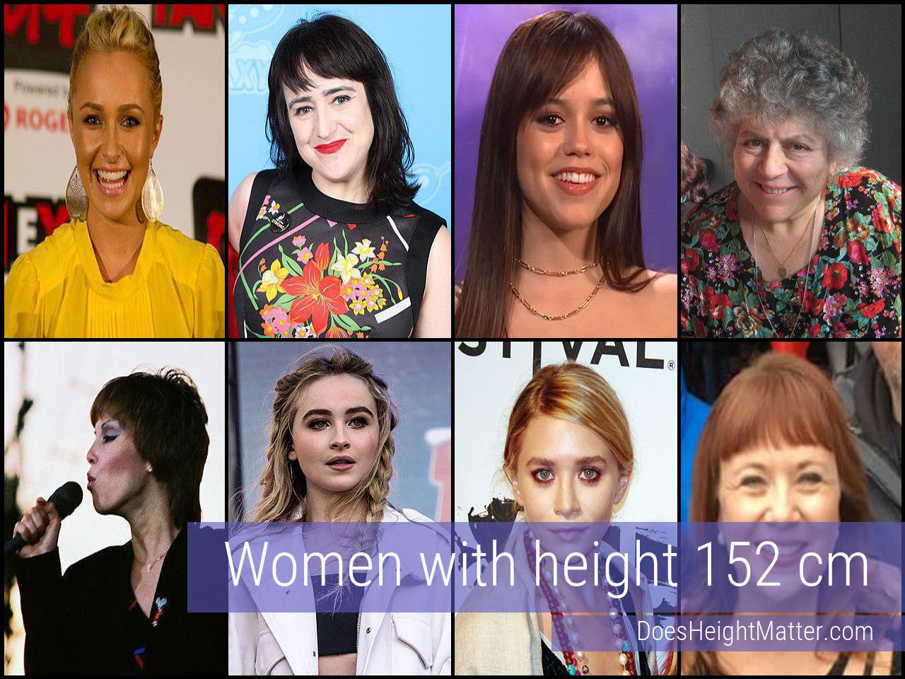 152 cm Female Celebrities