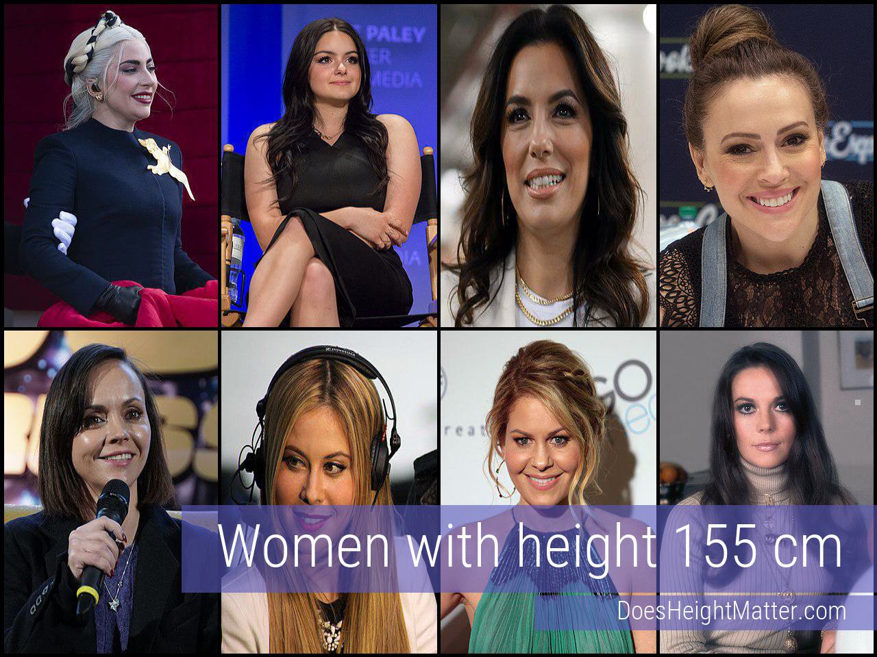 155 cm Female Celebrities