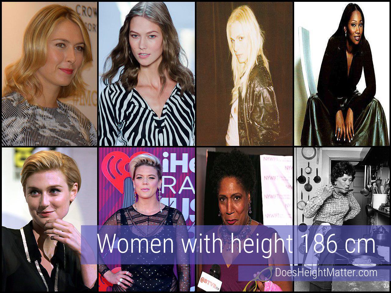 186 cm Female Celebrities