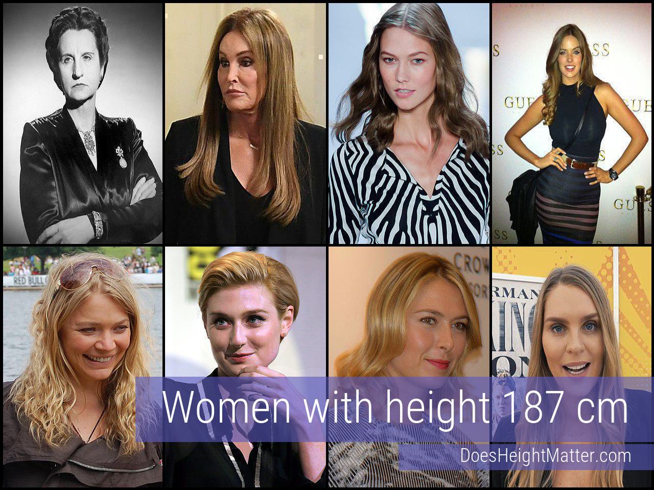 187 cm Female Celebrities