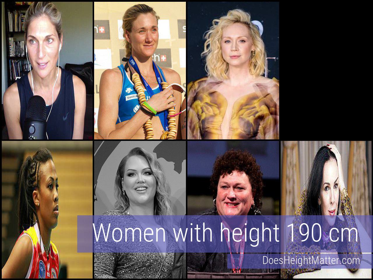 190 cm Female Celebrities