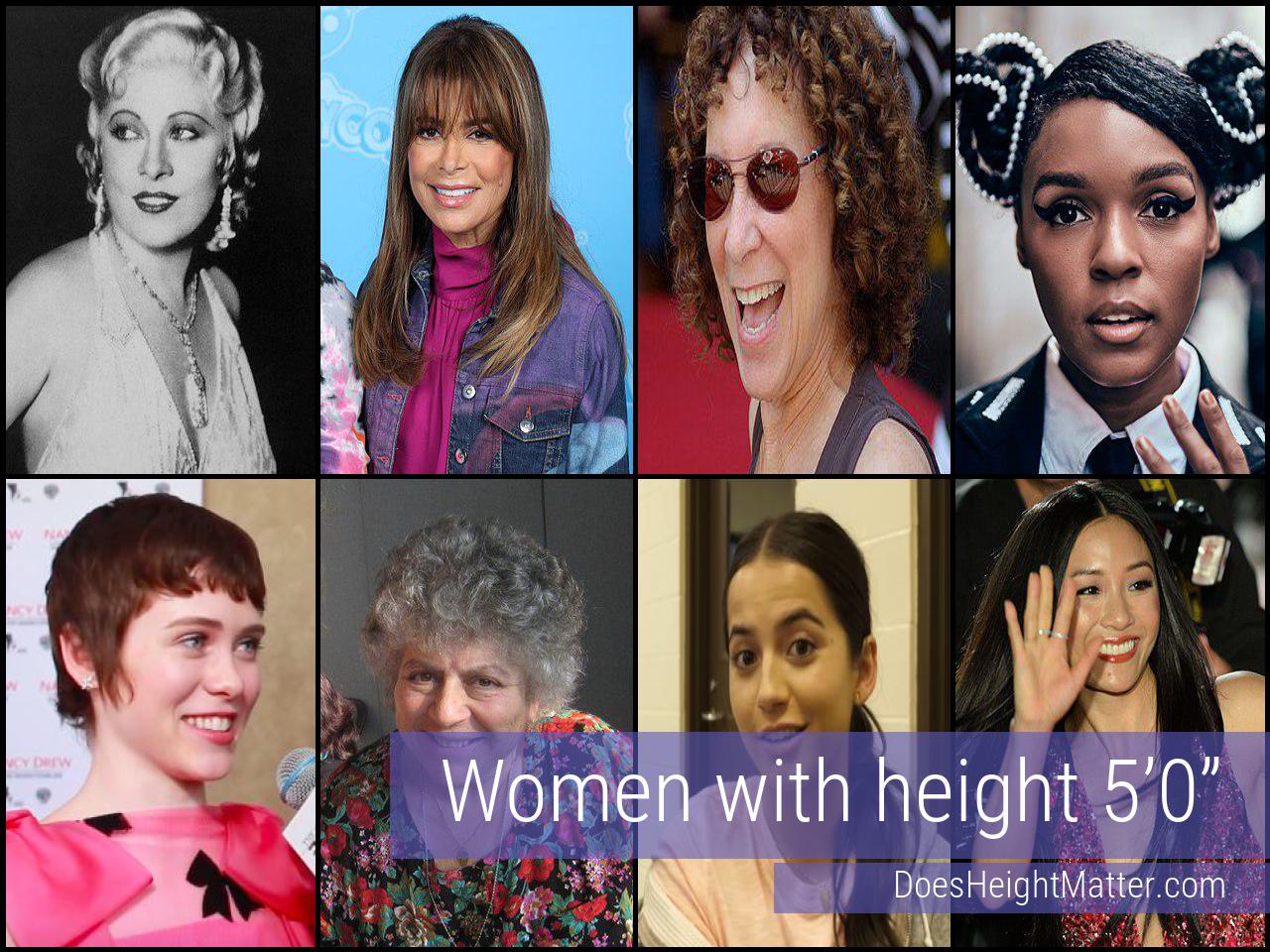 Female celebrities who are 5'0