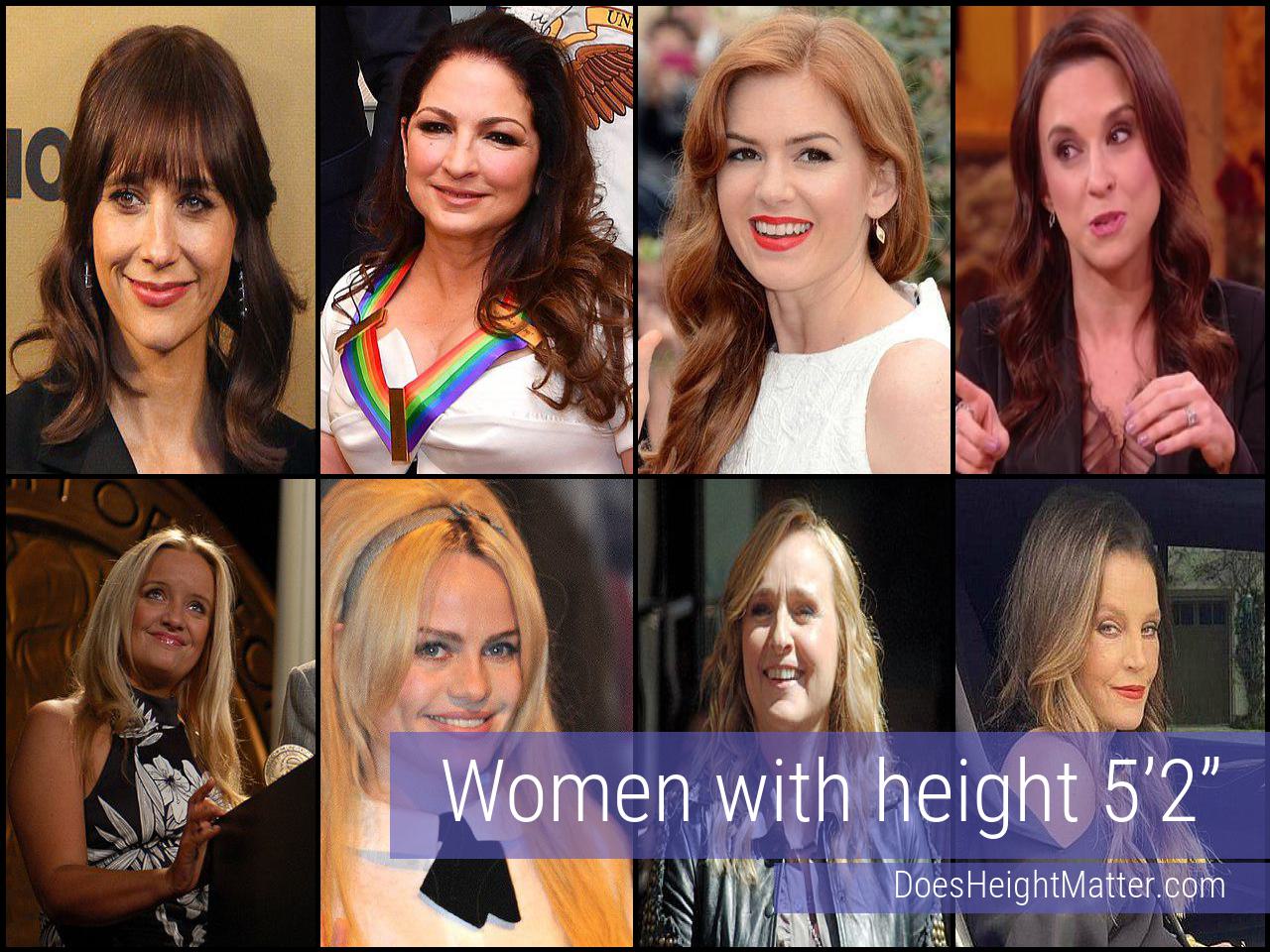 Female celebrities who are 5'2