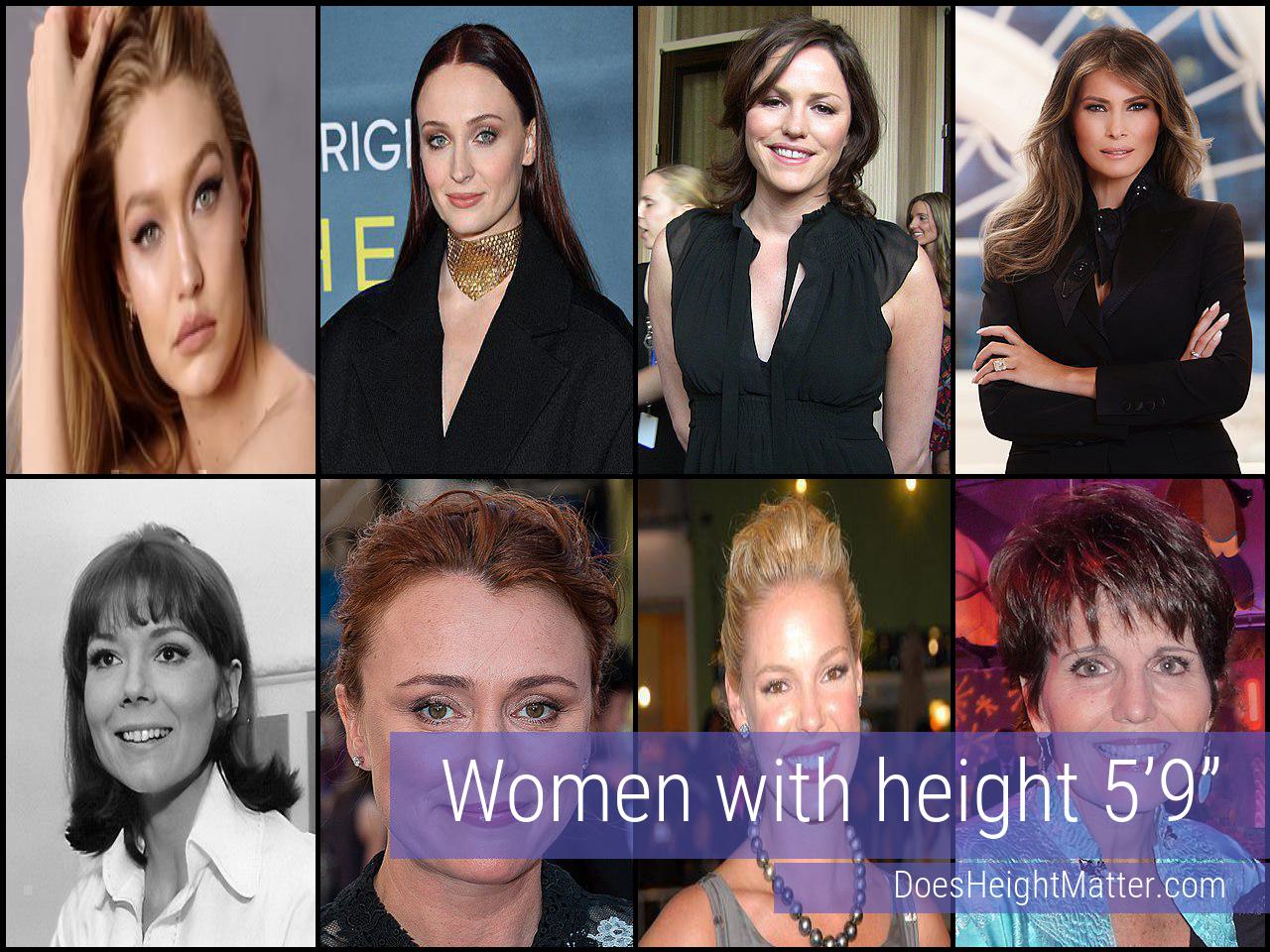 Female celebrities who are 5'9