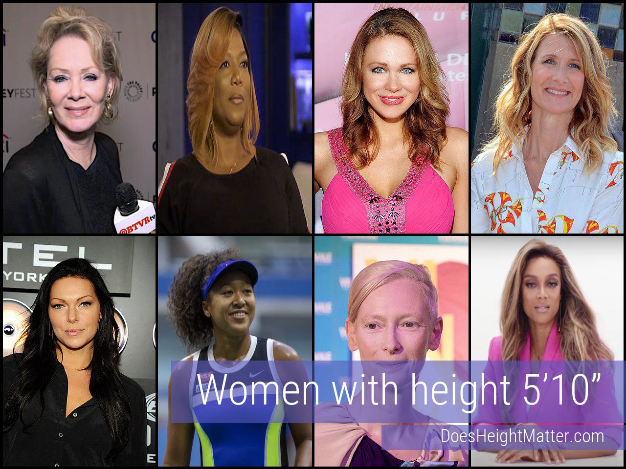 Female celebrities who are 5'10