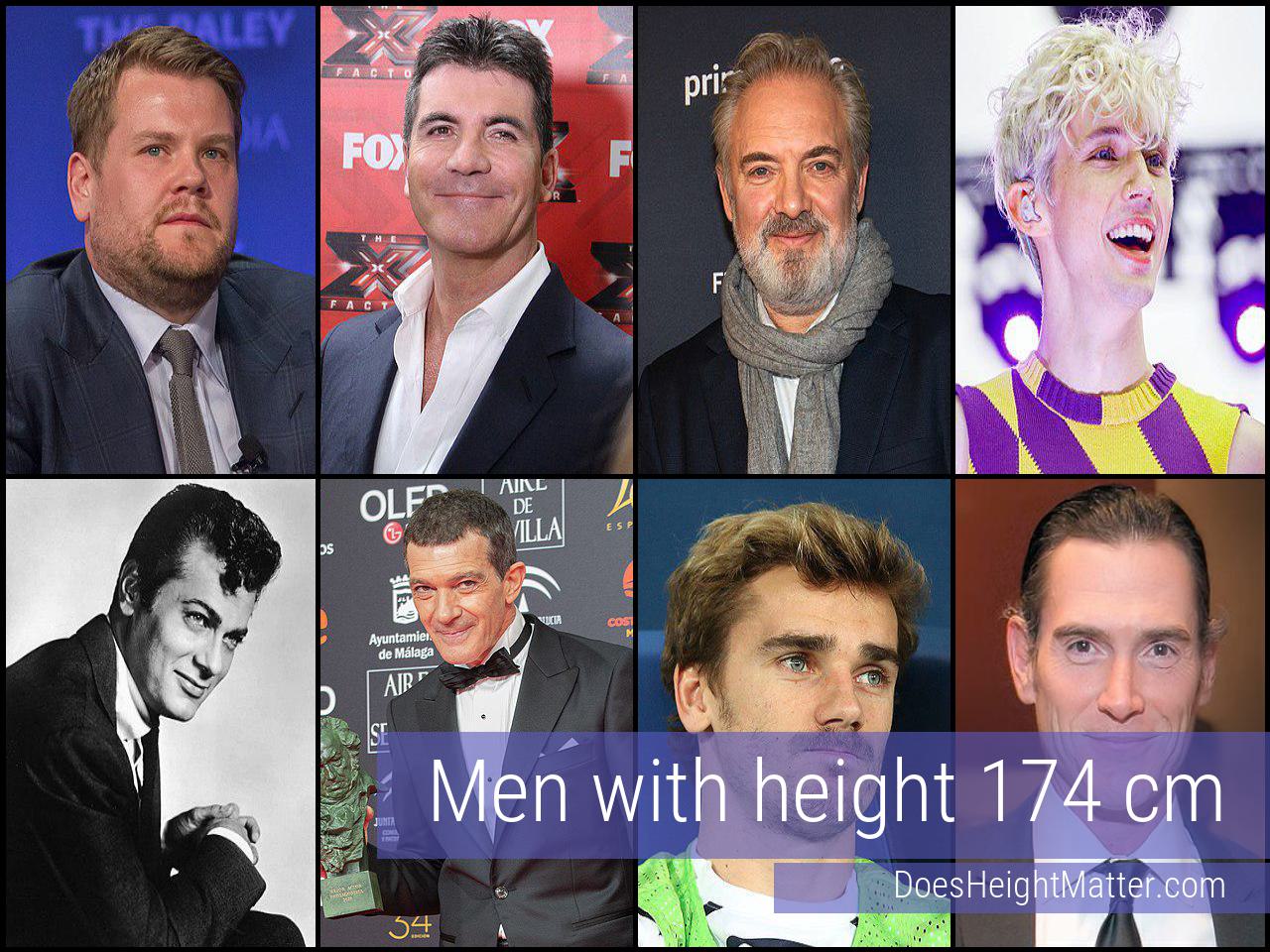 174 cm Male Celebrities