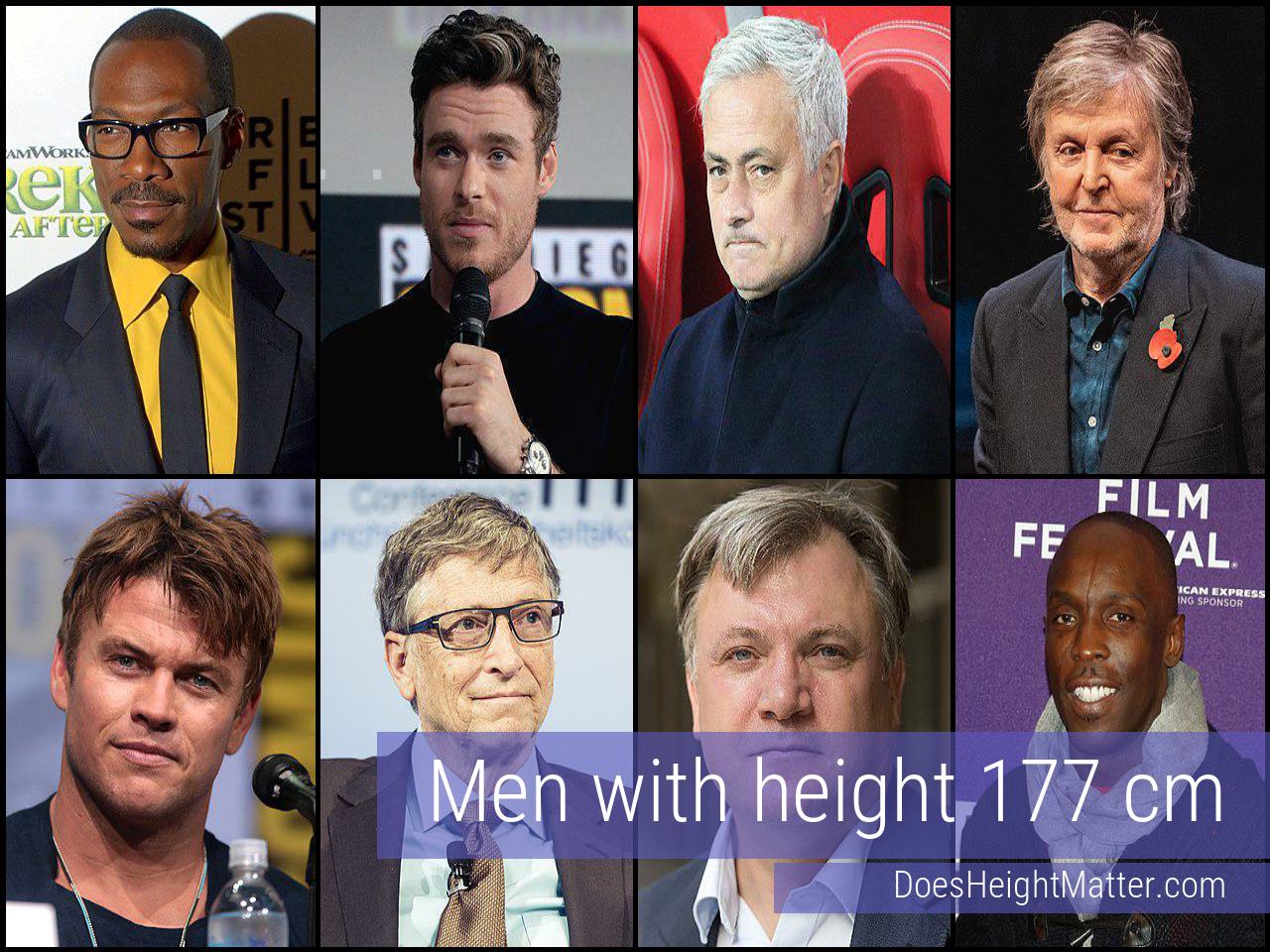 177 cm Male Celebrities